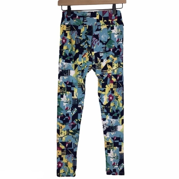 LULAROE Leggings OS One Size Abstract Print Dot Stripe Multicolor Stretchy Soft - Picture 4 of 9